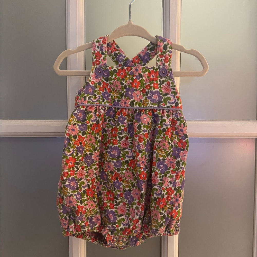 Baby Boden Floral Cord Romper
